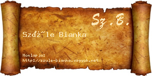 Szüle Bianka névjegykártya